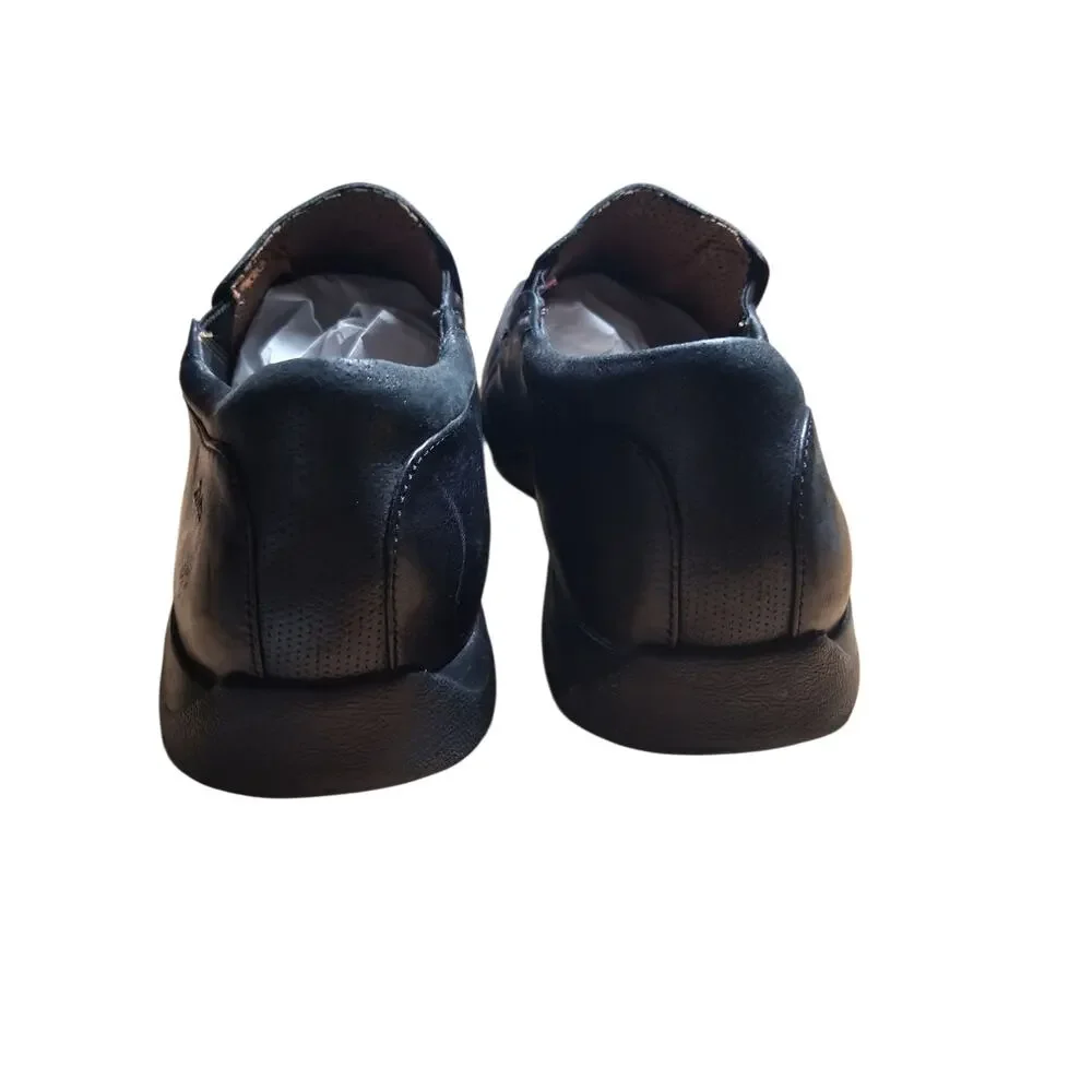 Clarks Plus Black Leather‎ Mens size 11M Casual Career Church Slip-on Loafers